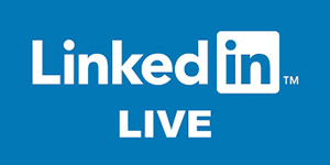 Logo de la plateforme de streaming: Linkedin Live