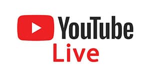 Logo de la plateforme de streaming: YouTube Live