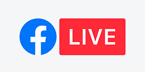 Logo van het Facebook Live streamingplatform